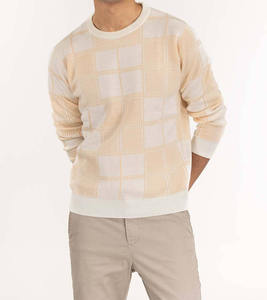 Pull en laine mérinos 100% mélangée, col rond, personnalisé pour homme, automne-hiver - Product Image 2