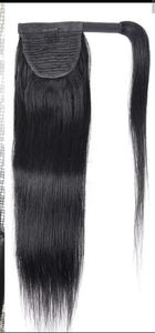 Extensiones de Cabello al por Mayor y Pelucas, Cola de Caballo Ondulada con Clip, Extensiones de Cabello de 22 Pulgadas (Negro y Marrón) - Product Image 4