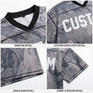 T-shirt en maille à col en V contrastant, motif camouflage Real Tree, imprimé camouflage, streetwear, 230 g/m², t-shirt pour homme, personnalisé - Product Image 6