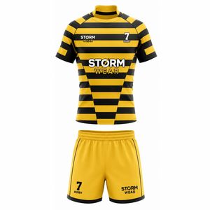 Conjunto de Uniforme de Rugby Elástico de Primera Calidad, Sublimado, Transpirable, con Tela Tackle Twill, Jersey de Fútbol Americano Unisex - Product Image 2
