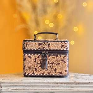 Custom Logo Portable <b>Earrings</b> Ring <b>Case</b> Cow Hide Leather Jewelry Organizer Storage <b>Case</b> Gift Boxes Small Travel Jewelry Boxes DI - Product Image 4