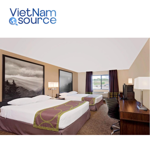 เตียงไม้ขนาดคิงไซส์สไตล์โมเดิร์นของดาวชุดห้องนอนโรงแรมคุณภาพสูงโครงการ Super 8ของโรงงานขายดีเฟอร์นิเจอร์ห้องนอนโรงแรมที่ทันสมัย - Product Image 1