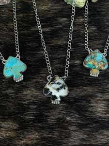 Collier en turquoise blanche de Kingman Royston fait main, en argent sterling, style bohème du Sud-ouest, cadeau pour elle - Product Image 6