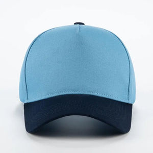 Gorra de Béisbol de Sarga de 6 Paneles en Contraste Negro y Rojo, Ajustable, Unisex, Casual, Color Sólido, Visera Curva, Talla Adulto 58-60CM - Product Image 5