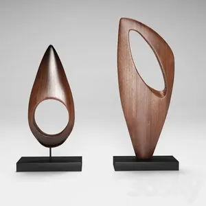 Escultura de Mesa de Madera Hecha a Mano con Diseño Inspirado en la Naturaleza para una Decoración Moderna y Elegante del Hogar y un Ambiente Sereno en el Comedor - Product Image 6