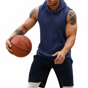 Mens Sleeveless <b>Workout</b> <b>Hoodie</b> Cotton Sports <b>Hoodie</b> Heavyweight Gym Apparel OEM ODM Manufacturer Wholesale Sleeveless <b>Hoodie</b> - Product Image 1