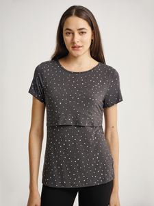 T-shirt d'allaitement Bmama à manches courtes, extensible, avec ouverture frontale pour l'allaitement, effet rafraîchissant, vente en gros - Product Image 3
