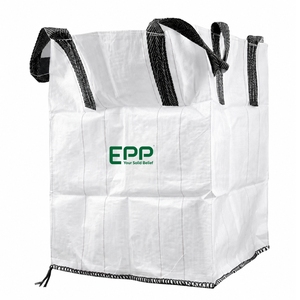 Sac Big Bag FIBC en PP tissé à fond plat pour le transport de 1000 kg, 1 tonne, 2 tonnes, type Vietnam Skirt Cover, pour charges lourdes, sacs superbes, sacs en vrac, sacs jumbo - Product Image 4