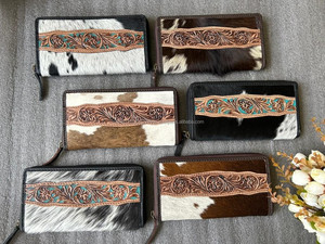 Pochette en cuir à fourrure pour femmes, nouveau Style occidental élégant, pochette en cuir à fermeture éclair - Product Image 4