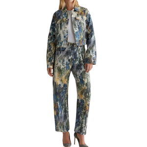 Chaqueta Corta de Mezclilla para Mujer, Estilo Safari, con Bolsillos, Lavada, para Otoño e Invierno, Proveedor Mayorista OEM ODM - Product Image 6