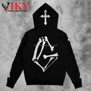 Sweat à capuche zippé avec impression bouffante personnalisée 100% coton Street Oversize Sweat à capuche zippé BY VIKY INDUSTRIES - Product Image 3