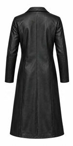 Abrigo de Cuero Genuino para Mujer |   Negro, Marrón, Borgoña |   Fabricante OEM ODM |   Diseño de Calidad Premium |   Ropa de Cuero | - Product Image 2