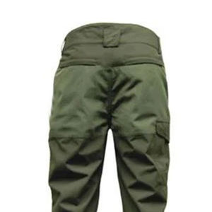 Pantalon de chasse pour homme, design uni, renfort aux genoux, poches zippées, tissu en toile, respirant, coupe-vent, doublure en coton - Product Image 6