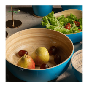 High Quality Handmade Spun <b>Disposable</b> Eco-Friendly <b>Tableware</b> Bowl for Party Home Use Custom OEM Colors Custom Packaging Directly - Product Image 1