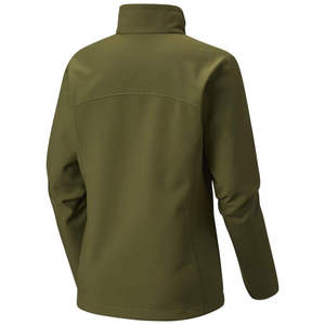 Chaqueta de forro polar verde oliva para mujer, con cremallera completa, cuello alto, cortavientos, informal, para exteriores, corte regular, chaqueta softshell para mujer - Product Image 2