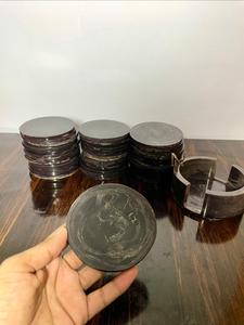 Juego de posavasos redondos de piedra con soporte, diseño moderno, antideslizantes, para decoración de mesa - Product Image 3