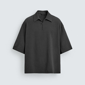 Polo Gris Ligero de Alta Calidad para Uso Casual, Polo de Algodón con Cuello de Botones, Transpirable, para Hombre, Diseño Personalizado - Product Image 1