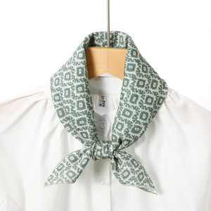 Pañuelo de Seda de Poliéster Cuadrado de Lujo de 90 x 90 cm con Patrón Geométrico Personalizable de Estrella Pentagonal para Mujeres Musulmanas, Primavera - Product Image 4