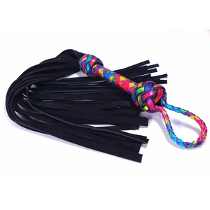 แส้หนังทำมือแบบกำหนดเอง รุ่นใหม่ล่าสุด อุปกรณ์บอนด์เดจสำหรับผู้ใหญ่ มาตรฐานสากล พร้อมกระเป๋า - Product Image 4