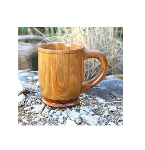 Wooden Mug Handmade Solid Wood Coffee Mug Natural Finish Rustic Style Eco Friendly Drinkware for Home Use - Product Image 4