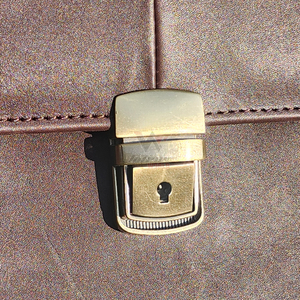 <b>Mens</b> Front Flap Genuine <b>Leather</b> <b>Satchel</b> Classic Brown Modern Style Business Laptop Bag Zipper Closure Waterproof Large Bag - Product Image 4