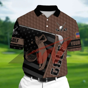 Chemises de golf à manches courtes pour l'été, vêtements de golf à séchage rapide, personnalisables, avec tissu respirant et flexible - Product Image 3
