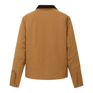 Chaqueta de lona recubierta ligera para hombre, impermeable, cortavientos, cómoda, para invierno, con diseño de capucha y logotipo personalizado. - Product Image 3
