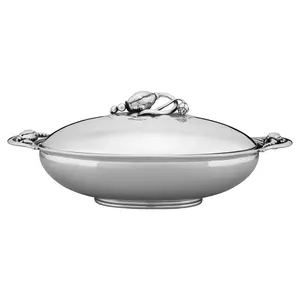 Casserole isotherme en acier inoxydable de qualité supérieure avec couvercle pour servir des aliments chauds |   Idéal pour la maison, l'hôtel et les buffets - Product Image 4