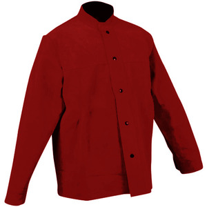 Veste de soudeur en cuir de vachette résistant au feu, de qualité industrielle, pour travaux lourds, résistante aux étincelles et aux feux, veste de chantier - Product Image 2