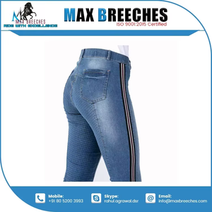 Culottes d'équitation softshell personnalisées de qualité supérieure pour femmes, effet denim |   Pantalons d'équitation élégants pour l'exportation équestre mondiale - Product Image 6