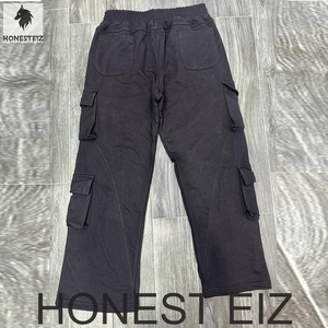 Pantalones Cargo Casuales de Cintura Alta y Pierna Ancha para Hombre Honest Eiz, Cierre de Botones, 100% Algodón, Ligeros, Transpirables, con Múltiples Bolsillos - Product Image 5