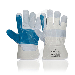 Guantes de cuero divididos con doble palma para trabajo industrial y de construcción resistente Protección de manos y brazos de seguridad - Product Image 2