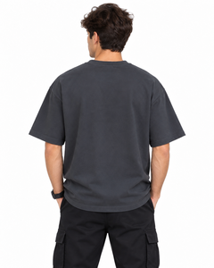 Front High Quality Men T-Shirts O-Neck Regular <b>Sleeve</b> Regular Fit Ringer Streetwear Breathable Canvas Solid Polyester/Cotton - Product Image 4