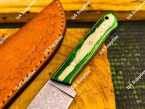 Cuchillo Skinner de Acero de Damasco Hecho a Mano, Forjado a Mano, Afilado como una Navaja, para Caza y Actividades al Aire Libre, Venta Directa de Fábrica, OEM, ODM - Product Image 3