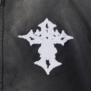 Sudadera con Capucha Negra para Hombre, con Cierre, de Felpa Francesa, Algodón, Estilo Urbano, con Estampado del Logotipo de Art & Studios, para Otoño - Product Image 4