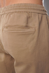 Pantalones Jogger de Punto con Detalle de Costura Overlock para Hombre, Duraderos, de Algodón Pesado, Estilo Loungewear, con Abertura de Pierna Acanalada - Product Image 5