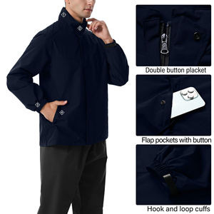 Combinaison de pluie pour homme, légère, imperméable, coupe-vent, respirante, équipement de pluie pour le golf, la randonnée, le camping, les activités de plein air, survêtement de pluie - Product Image 3