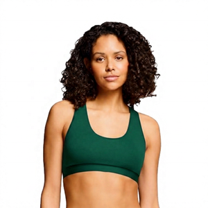 Soutien-gorge de sport pour femme, bleu marine, à maintien élevé, respirant, confortable, avec logo frontal, pour le yoga, la course, le fitness et les tenues décontractées - Product Image 4