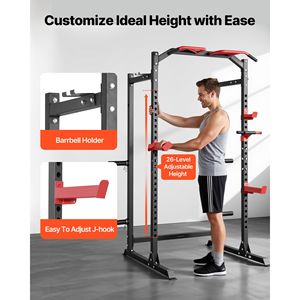 Jaula de Potencia Multifuncional con Altura Ajustable, Equipo de Gimnasio en Casa para Entrenamiento de Sentadillas y con Barra - Product Image 4