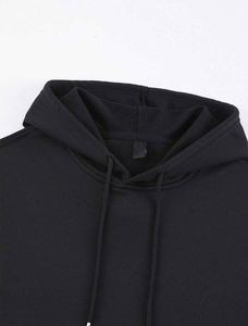 Sweat à capuche streetwear premium en molleton 100% coton, brodé, uni, surdimensionné, doublé, écologique, pour l'hiver - Product Image 3