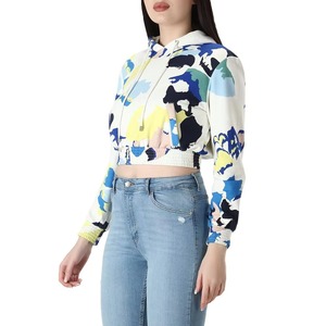 Sudaderas cortas sublimadas para mujer, cómodas y de moda, antibacterianas, recién llegadas. Sudaderas cortas sublimadas para mujer. - Product Image 5