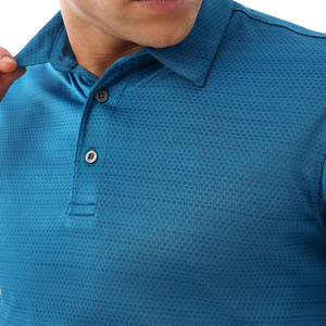 Chemise décontractée pour homme, coupe droite, en coton 100% tricoté, respirante, à manches courtes boutonnées, 180g, teinte en fil, idéale pour le golf, personnalisable, vente en gros ODM - Product Image 4