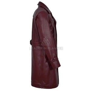 Nouveau design 2026 – Manteau long en cuir pour homme, style moderne, trench-coat, avec logo personnalisé - Product Image 3