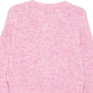 Cardigan long rose brodé en tricot à col en V pour femme, en laine/cachemire épais, style décontracté hiver, coupe européenne et américaine - Product Image 6