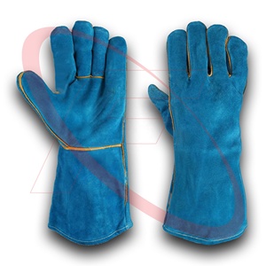 Guantes de trabajo de cuero dividido de piel de vaca de la mejor calidad 2024, guantes de seguridad de soldadura para uso diario y al aire libre, superventas en Pakistán - Product Image 1