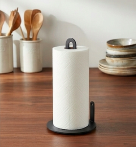 Support de serviettes en métal noir durable, parfait pour la salle de bain, la cuisine et les zones de lavage de bureau, fabriqué à la main - Product Image 2