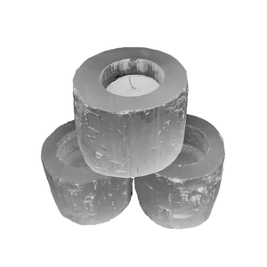 Support de bougie en pierre naturelle sculptée à la main en sélénite, pierre précieuse d'agate, guérison, vente en gros - Product Image 1