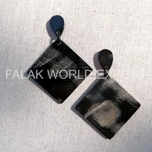 Nueva joyería de moda Prue Buffalo Horn Earring Tamaño personalizado Mejor diseño Nuevas llegadas Buffalo Horn Earring Classic Look FWE - Product Image 6