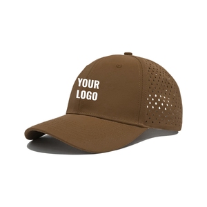 Gorras de Golf Personalizadas al por Mayor con Logotipo, de Secado Rápido, 6 Paneles, Estructuradas, con Perforaciones Láser, Color Sólido, Visera Curva VN - Product Image 2