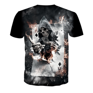 Camiseta con estampado de astronauta en la luna para hombre, manga corta, cuello redondo, informal, corte regular, poliéster transpirable de punto - Product Image 5